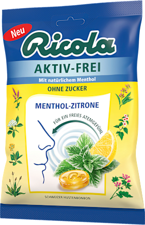 Bonbon, Aktiv Frei Menthol-Zitrone, zuckerfrei Ricola