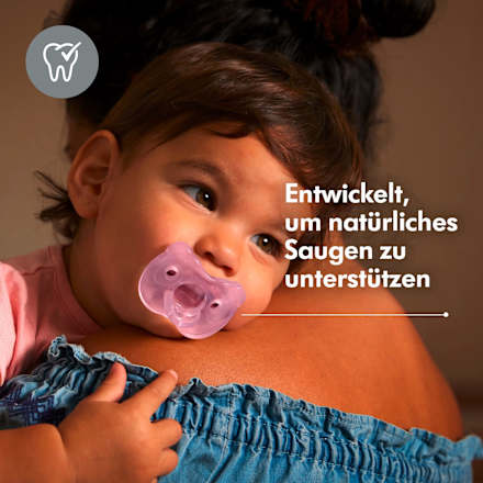 Schnuller Soft Silikon, rosa, 6-18 Monate Medela