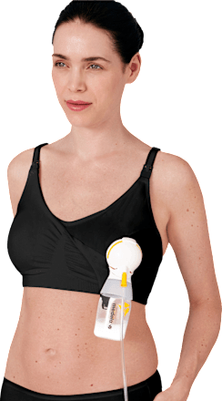 Abpump- und Still-BH Gr. L, 3-in-1, schwarz Medela