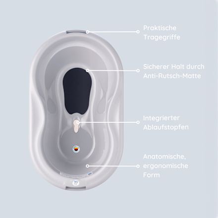 Badewanne TOP stone grey   rotho babydesign