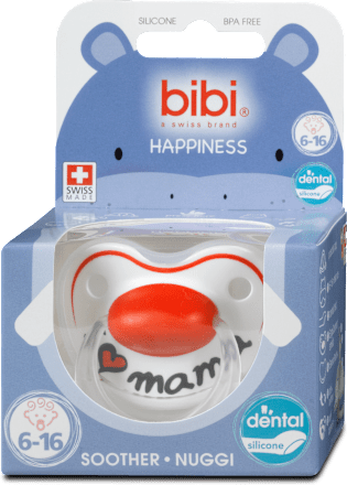 Schnuller I love mama 6-16 Monate Bibi