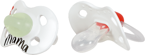 Schnuller Day & Night Signature rot/weiß 6-18 Monate Medela