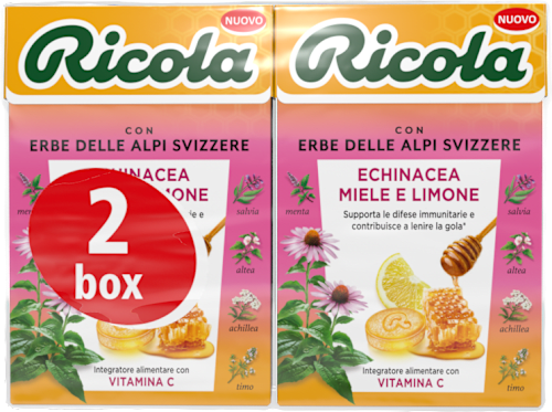 Caramelle echinacea, miele e limone confezione doppia Ricola