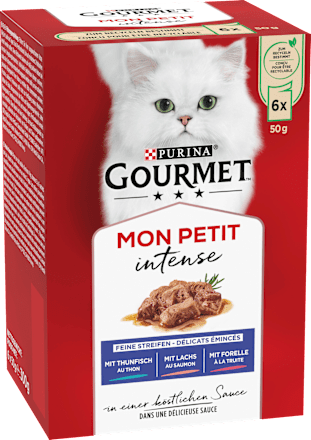 Nassfutter Katze mon Petit mit Tunfisch, Lachs & Forelle Purina Gourmet