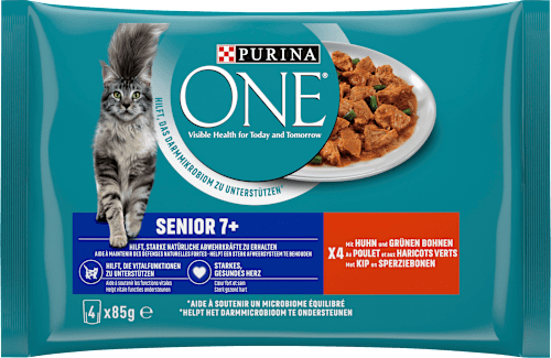 Nassfutter Katze senior 7+ mit Huhn und grünen Bohnen PURINA ONE