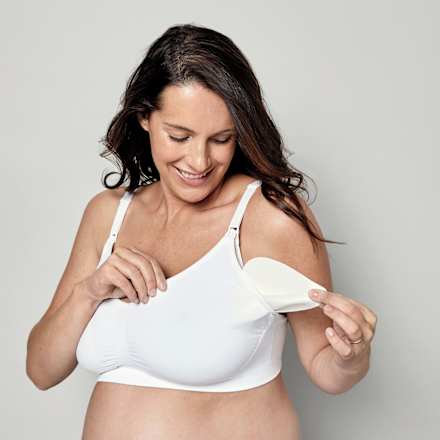 Tehotenská a dojčiaca podprsenka Keep Cool, biela - veľ. XL Medela