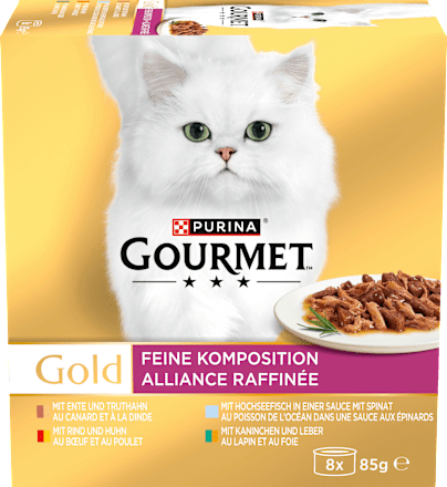 Nassfutter Katze Feine Komposition Multipack (8x85 g) Purina Gourmet
