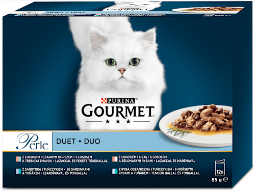 Perle kapsičky pro kočky Rybí duo 12x85g, Multipack PURINA GOURMET
