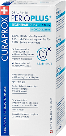 Ústna voda Perio Plus Regenerate, 0,09% CHX CURAPROX
