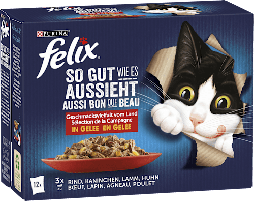 Nassfutter Katze So gut wie es aussieht Geschmacksvielfalt vom Land Felix