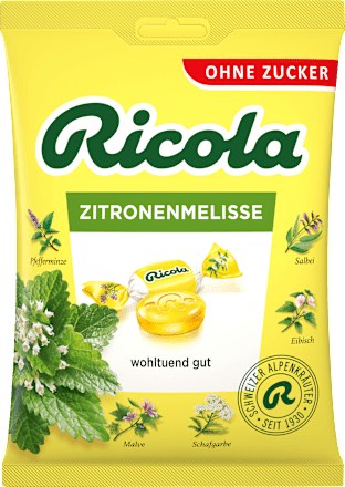 Bonbon, Zitronenmelisse, zuckerfrei Ricola