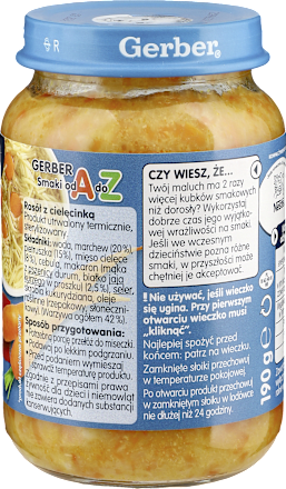 Obiadek rosół z cielęcinką  Gerber