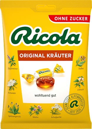 Bonbon, Original Kräuter, zuckerfrei   Ricola