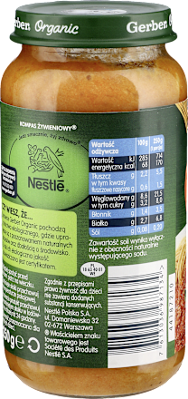 Obiadek pełnoziarnisty spaghetti z wołowiną  Gerber Organic