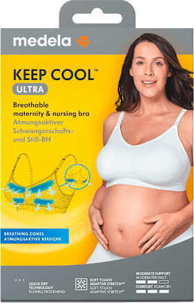 Tehotenská a dojčiaca podprsenka Keep Cool, čierna - veľ. L Medela