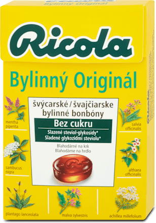 Švajčiarske bylinné bonbóny Ricola