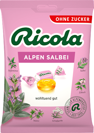 Bonbon, Alpen Salbei, zuckerfrei Ricola