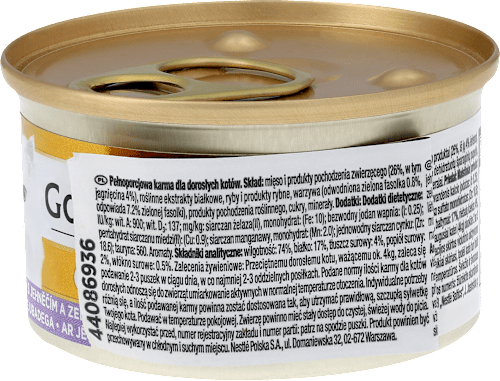 Mokra karma dla kotów dorosłych Savoury Cake, jagnięcina i zieloną fasolą Purina Gourmet