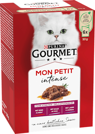 Nassfutter Katze mon Petit mit Rind, Kalb & Lamm Purina Gourmet