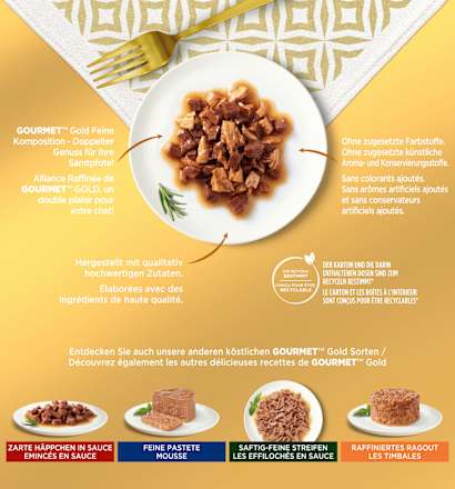 Nassfutter Katze Feine Komposition Multipack (8x85 g) Purina Gourmet