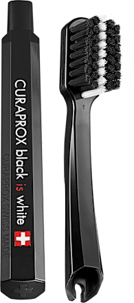 BLACK IS WHITE putni set za oralnu higijenu - crni CURAPROX