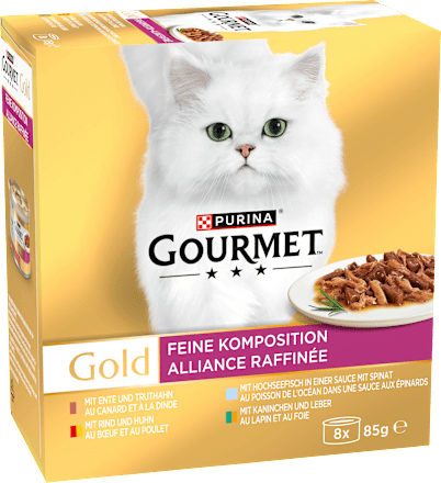 Nassfutter Katze Feine Komposition Multipack (8x85 g) Purina Gourmet