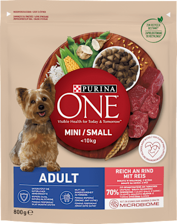 Karma sucha dla psów dorosłych, wołowina i ryż ONE MINI Adult PURINA ONE