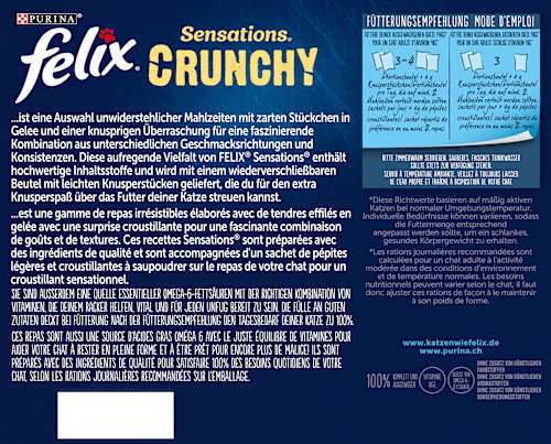 Nassfutter Katzen, Crunchy Geschmacksvielfalt vom Land, Multipack (20x85g + 2x40g) Felix