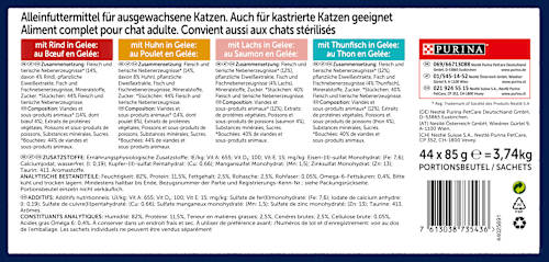 Nassfutter Katze gemischte Vielfalt Megapack (44x85 g) Felix