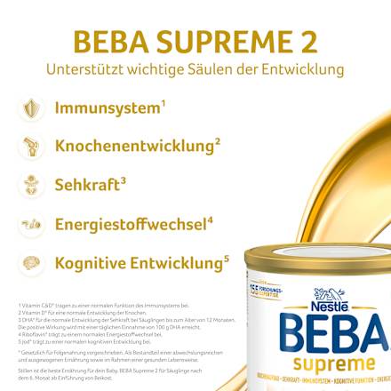 Folgemilch Supreme 2 ab dem 7. Monat Nestlé BEBA