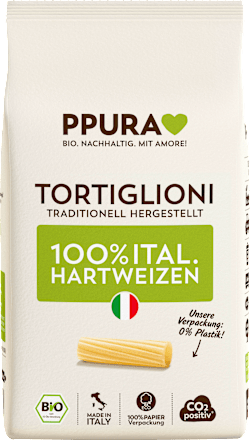 Nudeln, Tortiglioni aus italienischem Hartweizen PPURA