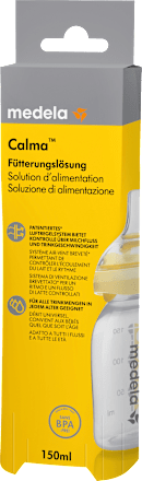 Babyflasche mit Calma-Trinksauger, gelb, 0-6 Monate, 150ml Medela