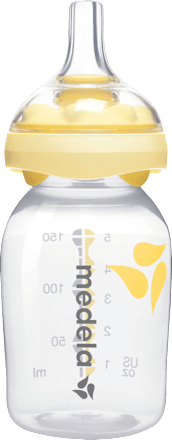 Babyflasche mit Calma-Trinksauger, gelb, 0-6 Monate, 150ml Medela