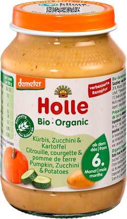 Био пюре с тиква, тиквичка и картоф 6м+ Holle