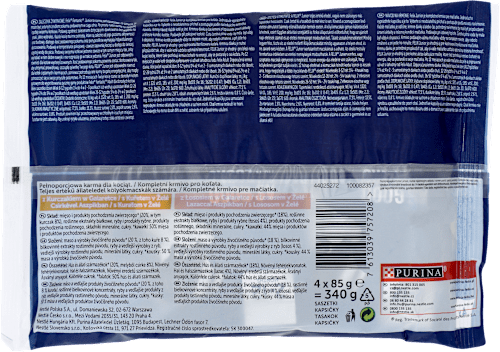 Mokra karma dla kota Junior, kurczak i łosoś, saszetka, 4x85 g Felix