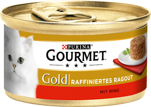 Nassfutter Katze Gold Raffiniertes Ragout mit Rind Purina Gourmet