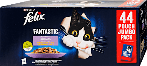 Házias Válogatás nedves macskaeledel 44x85g Felix