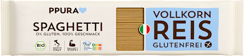 Nudeln Spaghetti aus Vollkornreis PPURA