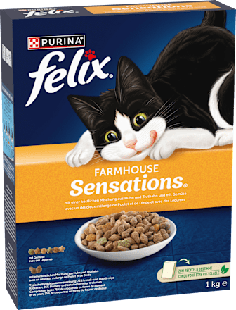 Trockenfutter Katze mit Huhn, Truthahn & Gemüse, Farmhouse Sensations  Felix