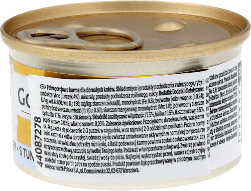 Mus z tuńczykiem dla kotów dorosłych Purina Gourmet