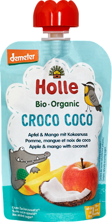 Quetschie Croco Coco Apfel & Mango mit Kokosnuss ab dem 8. Monat Holle