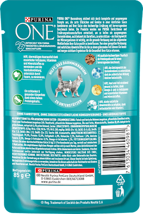 Nassfutter Katze mit Thunfisch & grünen Bohnen in Soße, indoor formula  PURINA ONE