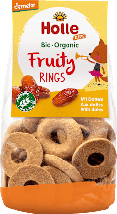 Kindersnack Fruity Rings mit Datteln ab 3 Jahren Holle