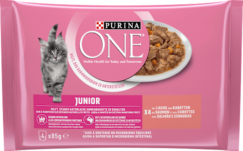 Nassfutter Katze Junior mit Lachs & Karotte PURINA ONE