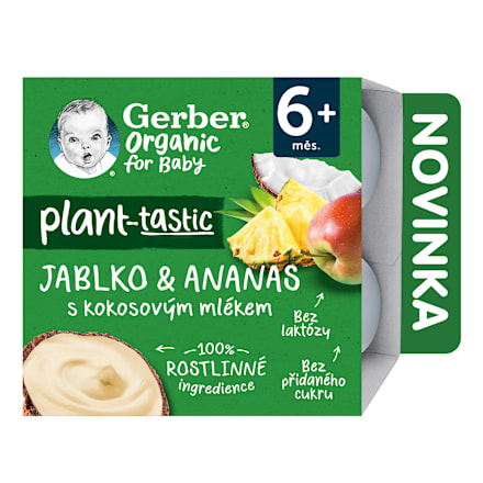 Rastlinný dezert jablko a ananás s kokosovým mliekom Gerber Organic