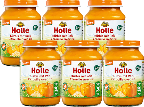 Menü Kürbis mit Reis ab dem 5.Monat Holle