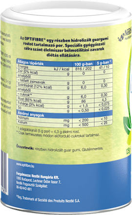Optifibre speciális gyógyászati célra szánt élelmiszer Nestlé