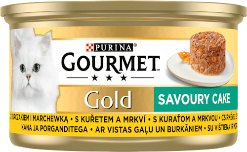 Gold Savoury Cake konzerva pro kočky kuře PURINA GOURMET