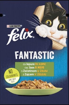 Fantastic potpuna hrana za odrasle mačke - zečetina u želeu Felix