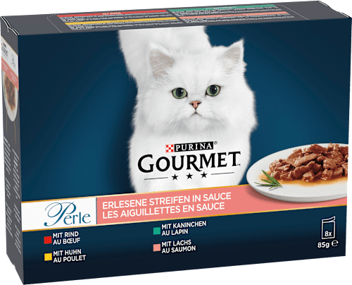 Nassfutter Katze Perle Erlesene Streifen Purina Gourmet